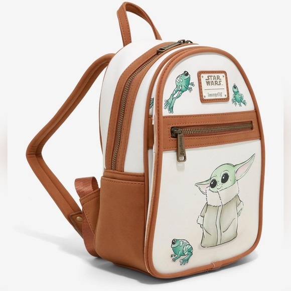 Loungefly Star Wars The Mandalorian The Child with Frogs Mini Backpack - Picture 2 of 10
